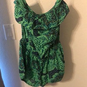 Strapless romper
